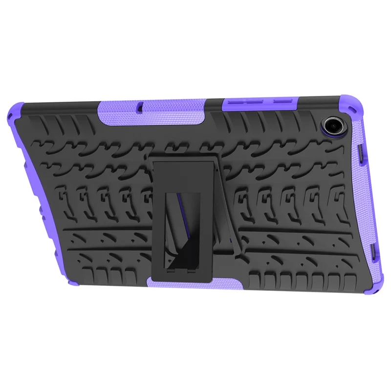 For Samsung Galaxy Tab A11+ / A9+ Tire Texture Case Shockproof TPU+PC Tablet Cover with Kickstand - Purple