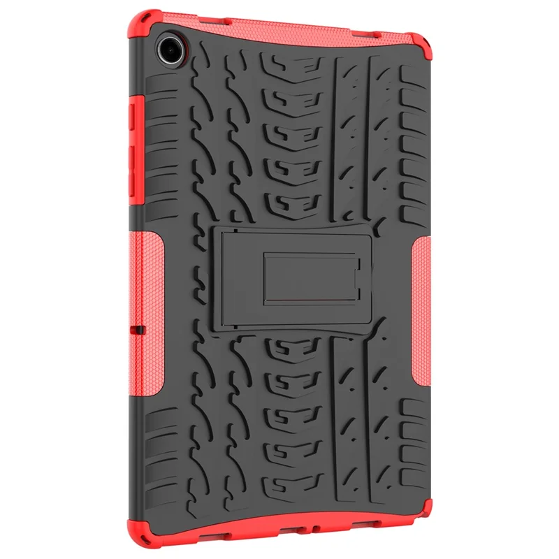 For Samsung Galaxy Tab A11+ / A9+ Tire Texture Case Shockproof TPU+PC Tablet Cover with Kickstand - Red