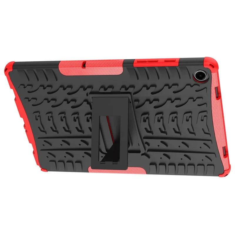 For Samsung Galaxy Tab A11+ / A9+ Tire Texture Case Shockproof TPU+PC Tablet Cover with Kickstand - Red