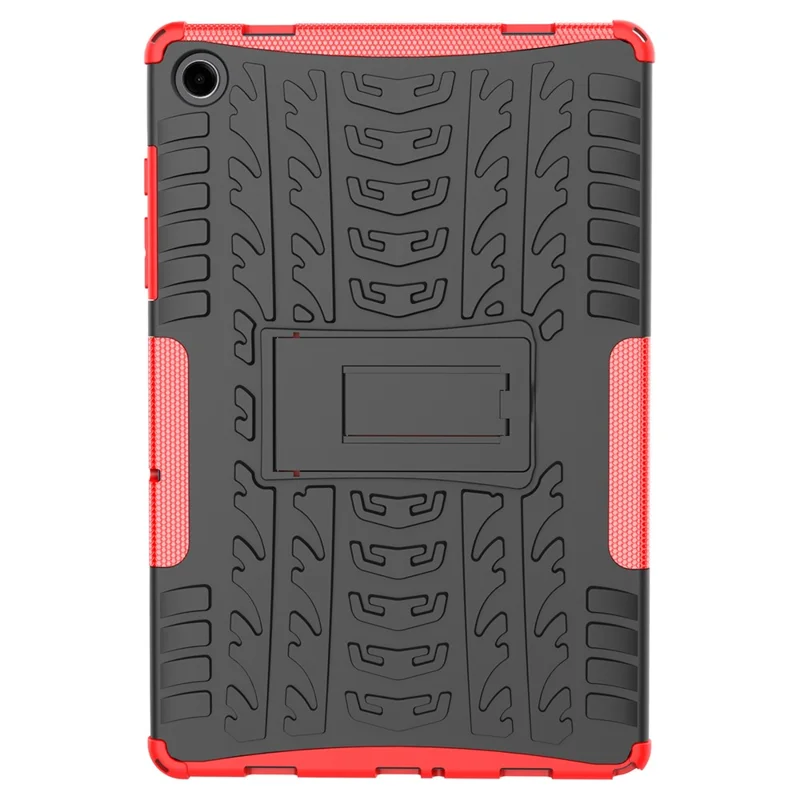 For Samsung Galaxy Tab A11+ / A9+ Tire Texture Case Shockproof TPU+PC Tablet Cover with Kickstand - Red