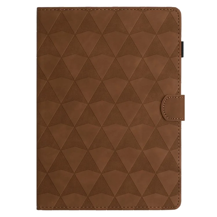 For iPad 10.2 (2020)  /  (2019)  /  Air 10.5 inch (2019) Case Diamond Texture Leather Tablet Cover Stand - Brown