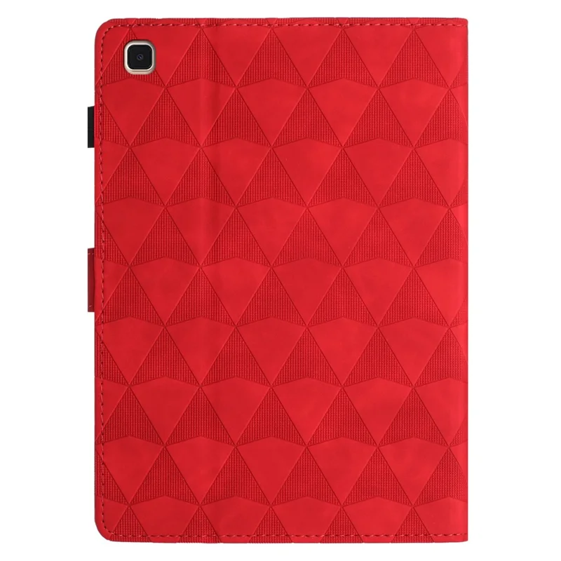 For iPad 10.2 (2020)  /  (2019)  /  Air 10.5 inch (2019) Case Diamond Texture Leather Tablet Cover Stand - Red