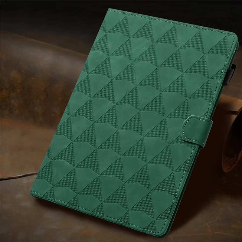 For iPad Mini  /  Mini 2  /  mini 3  /  mini 4  /  mini (2019) 7.9 inch Leather Case Stand Diamond Texture Tablet Cover - Green