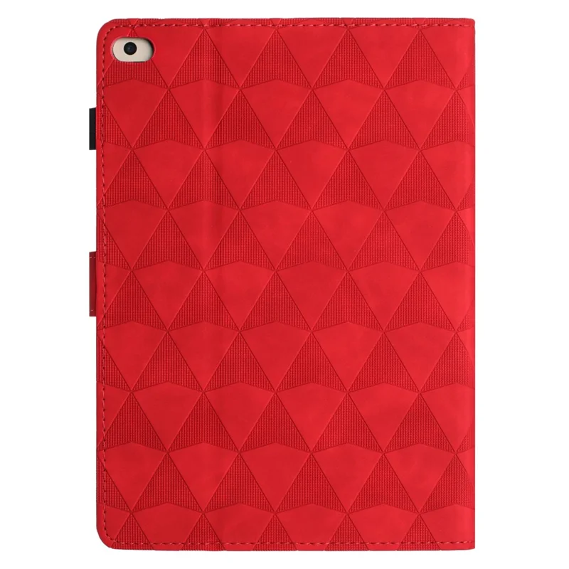 For iPad Mini  /  Mini 2  /  mini 3  /  mini 4  /  mini (2019) 7.9 inch Leather Case Stand Diamond Texture Tablet Cover - Red