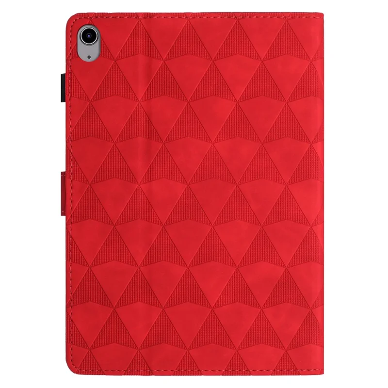 For iPad mini (2024) / mini (2021) Case Stand Diamond Texture Leather Tablet Cover Auto Wake  /  Sleep - Red
