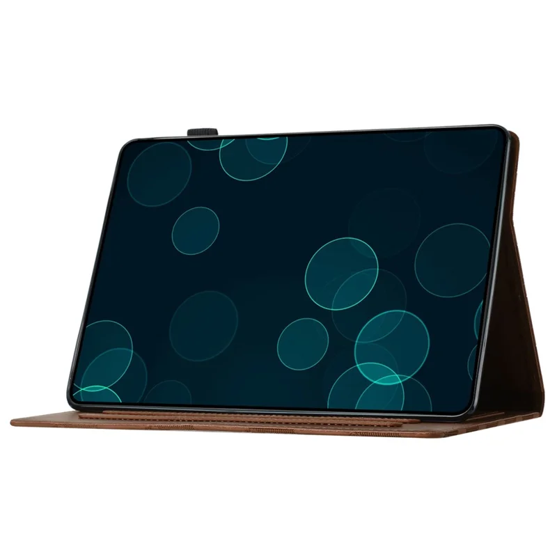 For Lenovo Tab M10 Plus (3rd Gen) Leather Case Diamond Texture Tablet Stand Cover - Brown