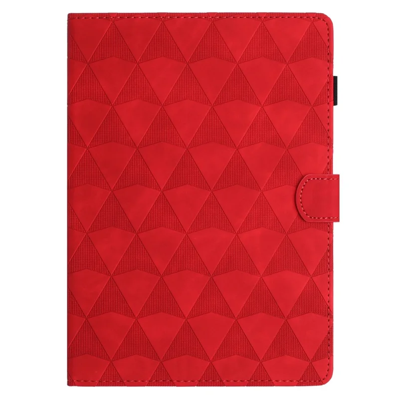 For Samsung Galaxy Tab A11+ / A9+ Case Diamond Pattern Leather Tablet Cover with Card Holder - Red