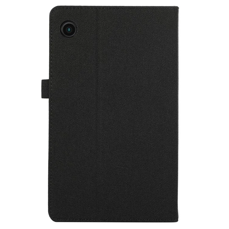 Per Samsung Galaxy Tab A9 Tablet Case Cloth Texture Folio Stand Leather Cover con Slot per Schede - Nero