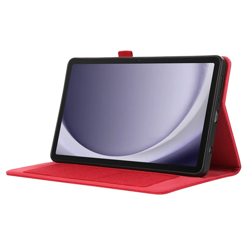 For Samsung Galaxy Tab A9+ Case Shockproof Leather Folio Stand Tablet Cover - Red