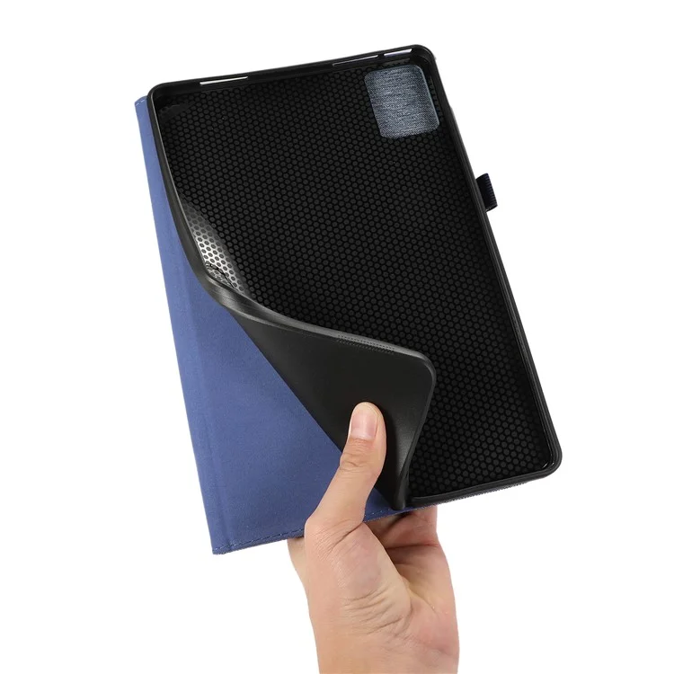 Чехол для Lenovo Tab M11 / Xiaoxin Pad 11 2024 из искусственной кожи с держателем для карт и подставкой - синий