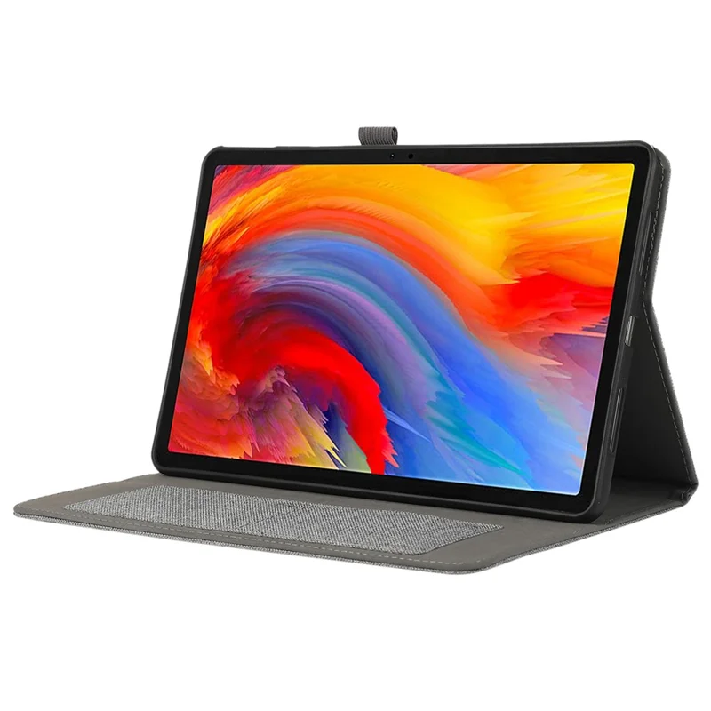 For Lenovo Tab M11 / Xiaoxin Pad 11 2024 Case PU Leather Card Holder Tablet Stand Cover - Grey