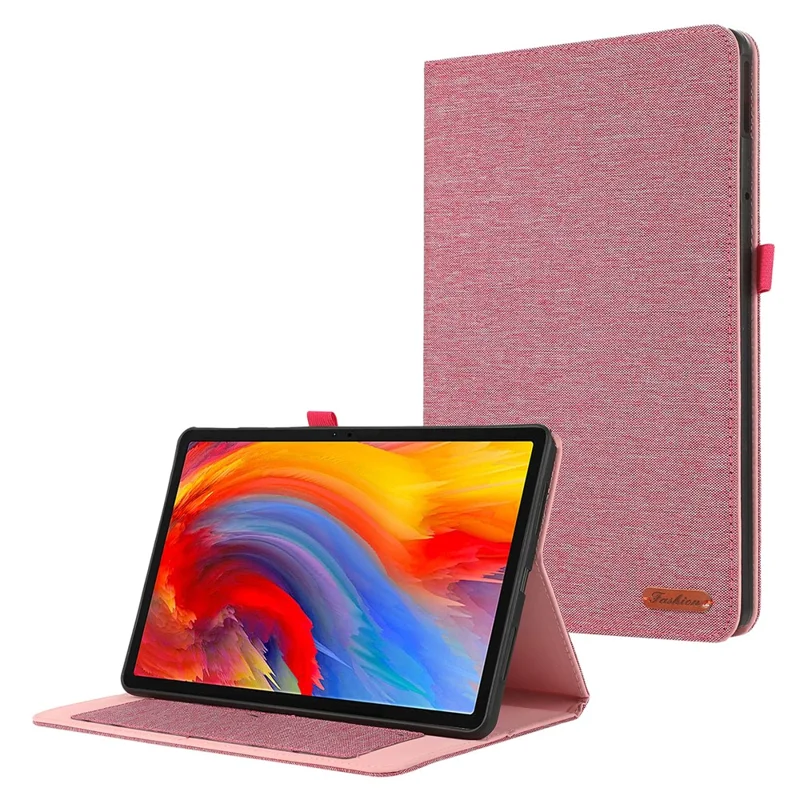 For Lenovo Tab M11 / Xiaoxin Pad 11 2024 Case PU Leather Card Holder Tablet Stand Cover - Pink