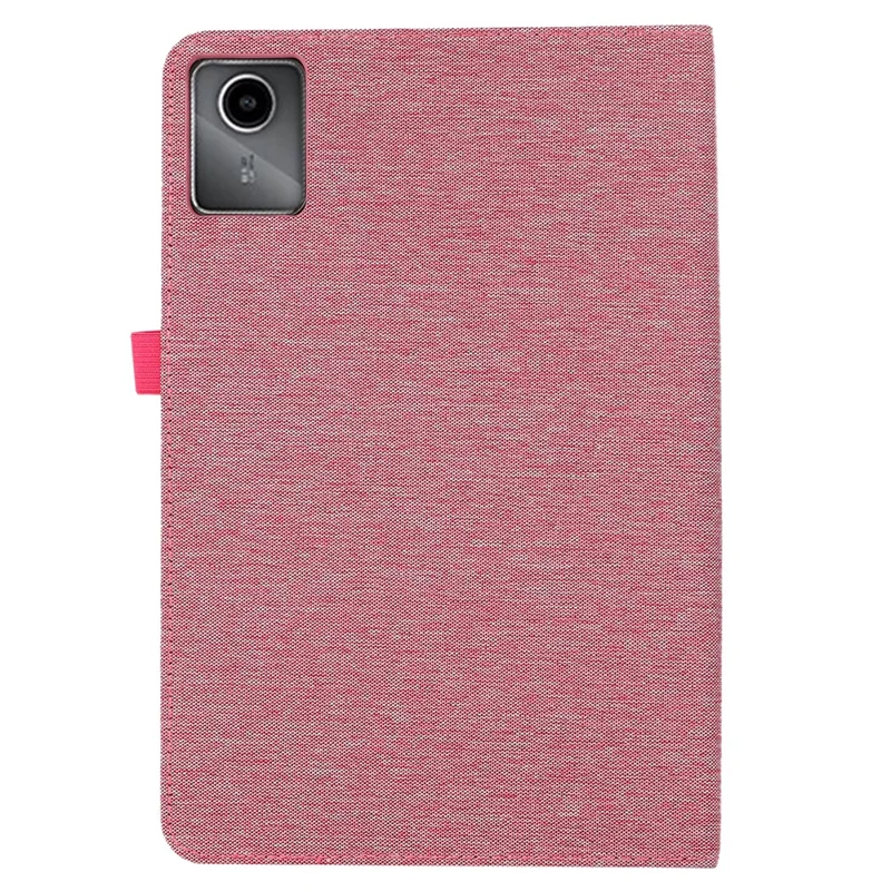 For Lenovo Tab M11 / Xiaoxin Pad 11 2024 Case PU Leather Card Holder Tablet Stand Cover - Pink