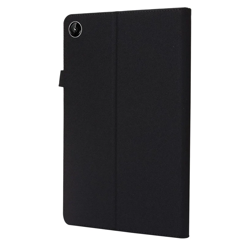 For Lenovo Tab M10 Plus (3rd Gen) Tablet Case Cloth Texture Card Holder Leather Cover - Black