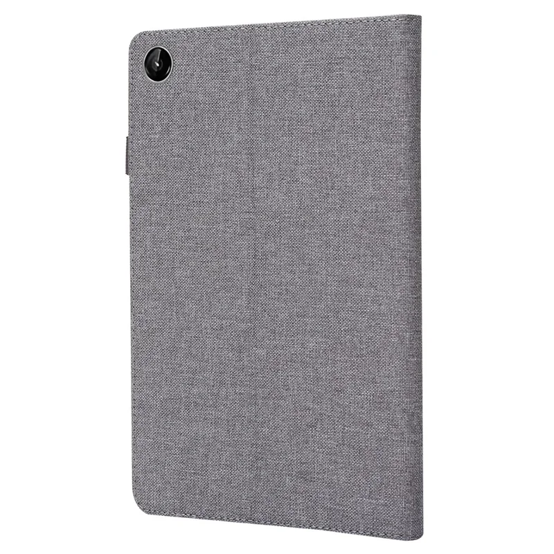 Für Lenovo Tab M10 Plus (3. Generation) Tablet-Hülle Stoffstruktur Kartenfach Lederbezug - Grau