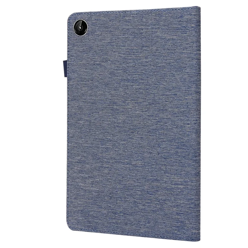 Para Lenovo Tab M10 Plus (3ª Geração) Tablet Case Cloth Texture Card Holder Leather Cover - Azul