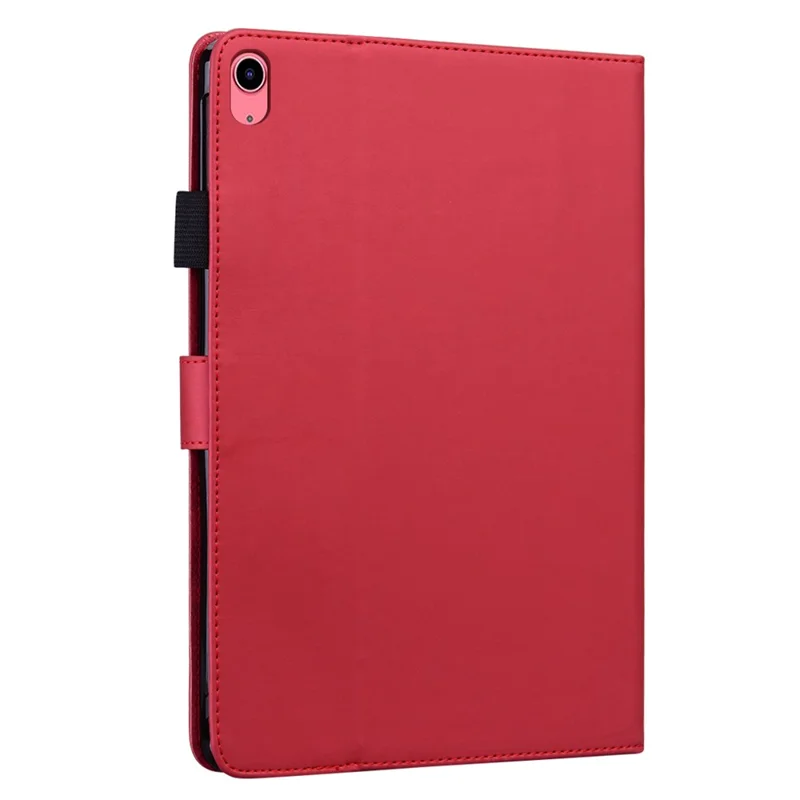 For iPad (2025) / 10.9 (2022) Leather Case Animal Pattern Card Holder Stand Tablet Cover - Red