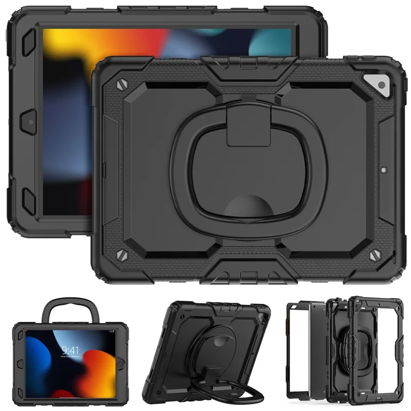 Tablet-Hülle mit Griff, Ständer und Schultergurt für iPad Pro 10,5-Zoll (2017) / Air 10,5-Zoll (2019) – Schwarz