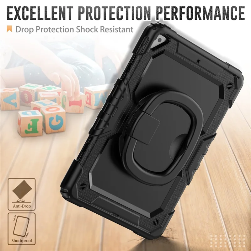 Tablet-Hülle mit Griff, Ständer und Schultergurt für iPad Pro 10,5-Zoll (2017) / Air 10,5-Zoll (2019) – Schwarz