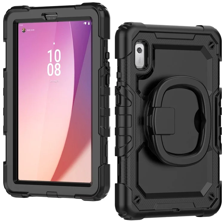 Для Lenovo Tab M9 / Lenovo K9 TB310 Подставка Чехол PC+Silicone Tablet Cover с плечевым ремнем - Черный
