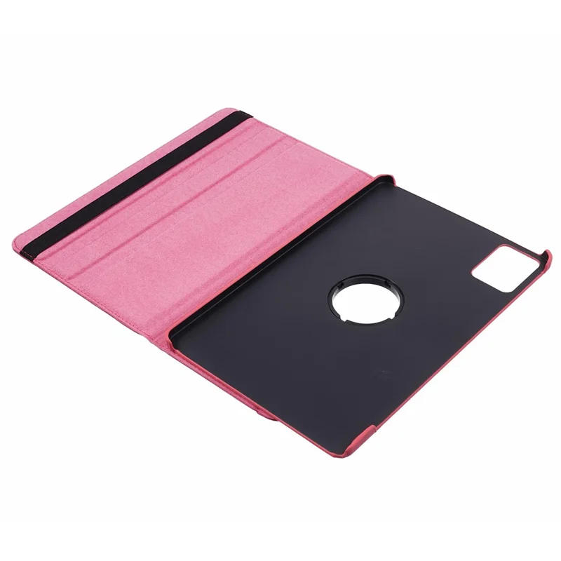 For Lenovo Tab M11 / Xiaoxin Pad 11 2024 Leather Case Rotating Stand Tablet Cover - Rose