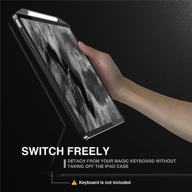 SWITCHEASY CoverBuddy Para iPad Pro 11 (2022) / (2021) / (2020) / (2018) / iPad Air (2020) / (2022) Capa de Tablet PC Magnética Protetora - Preta