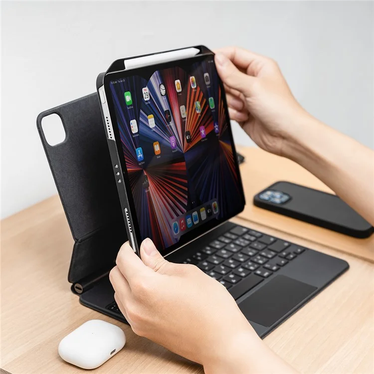 SWITCHEASY CoverBuddy Para iPad Pro 11 (2022) / (2021) / (2020) / (2018) / iPad Air (2020) / (2022) Capa de Tablet PC Magnética Protetora - Preta