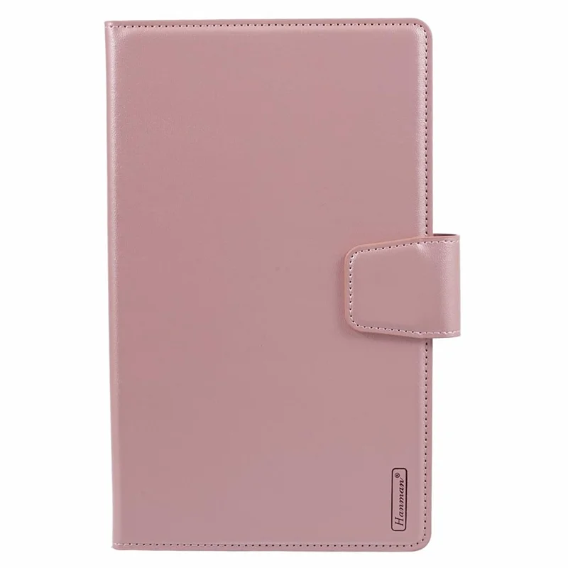 HANMAN Mill Series for Samsung Galaxy Tab A9 Case Magnetic Leather Folio Flip Tablet Cover - Rose Gold