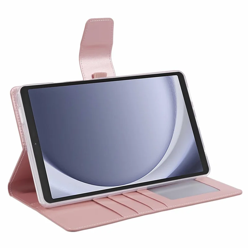 HANMAN Mill Series for Samsung Galaxy Tab A9 Case Magnetic Leather Folio Flip Tablet Cover - Rose Gold