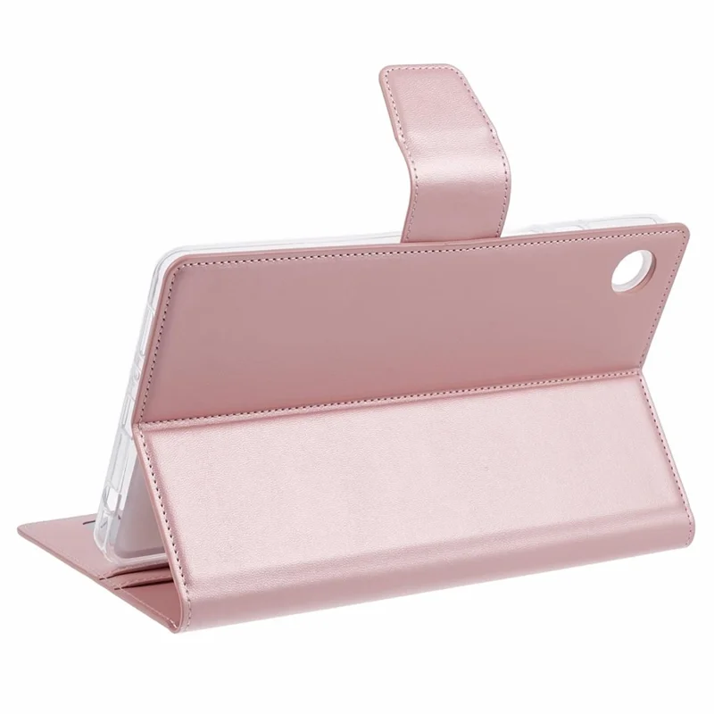 HANMAN Mill Series for Samsung Galaxy Tab A9 Case Magnetic Leather Folio Flip Tablet Cover - Rose Gold