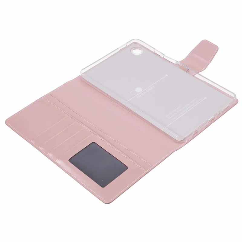 HANMAN Mill Series for Samsung Galaxy Tab A9 Case Magnetic Leather Folio Flip Tablet Cover - Rose Gold
