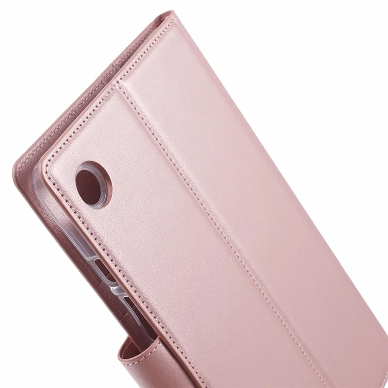 HANMAN Mill Series for Samsung Galaxy Tab A9 Case Magnetic Leather Folio Flip Tablet Cover - Rose Gold