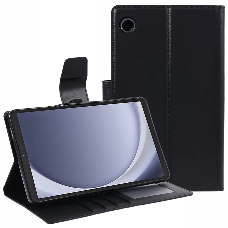HANMAN Mill-serie för Samsung Galaxy Tab A9 lådrama Magnetisk läderföljetablätskärm - Svart