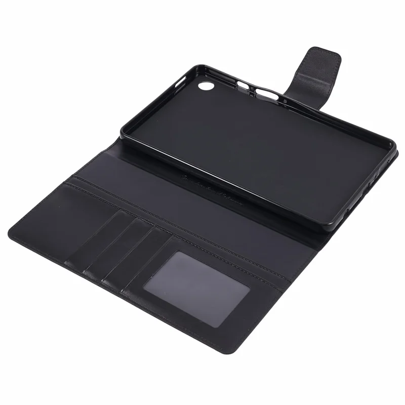 HANMAN Mill-serie för Samsung Galaxy Tab A9 lådrama Magnetisk läderföljetablätskärm - Svart