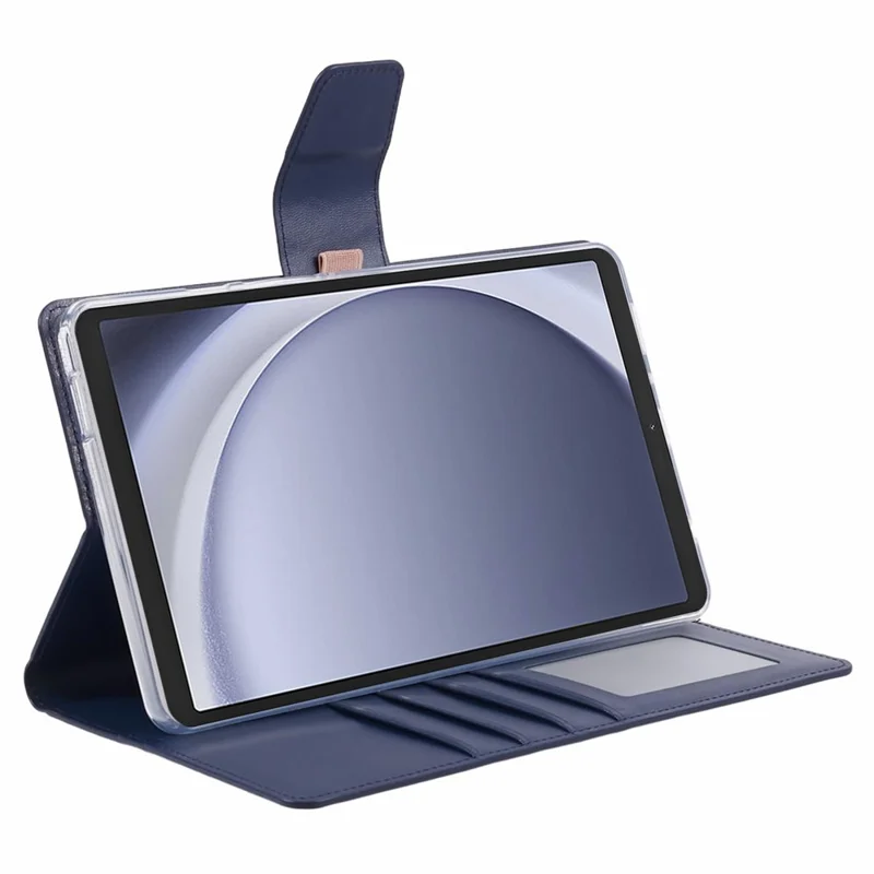 HANMAN Mill Series for Samsung Galaxy Tab A9 Case Magnetic Leather Folio Flip Tablet Cover - Blue