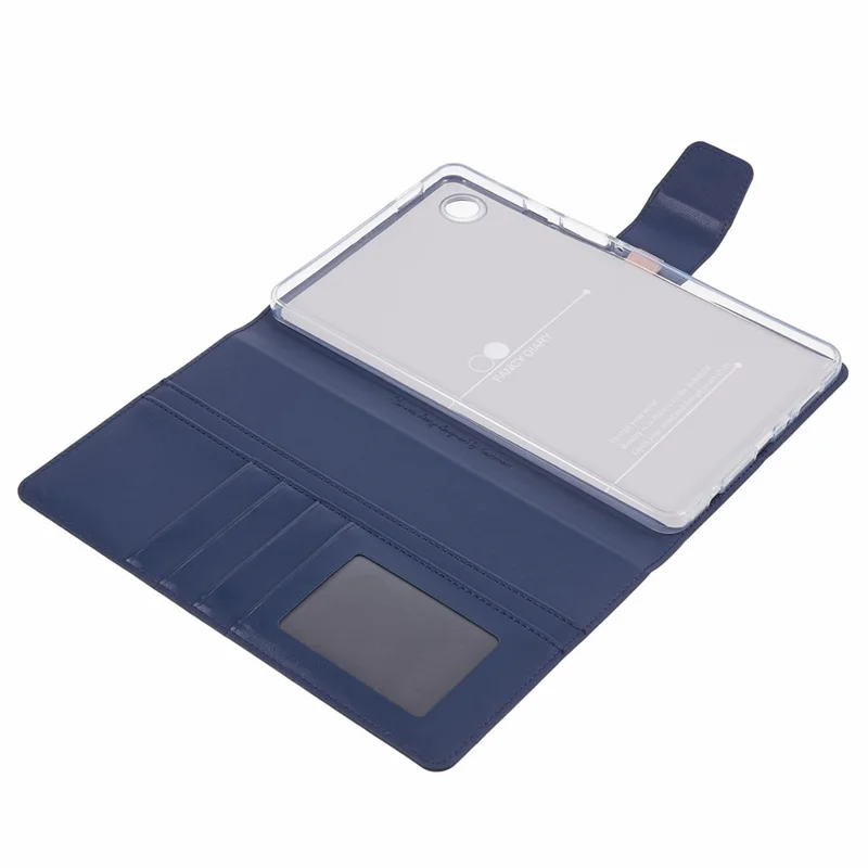 HANMAN Mill Series for Samsung Galaxy Tab A9 Case Magnetic Leather Folio Flip Tablet Cover - Blue
