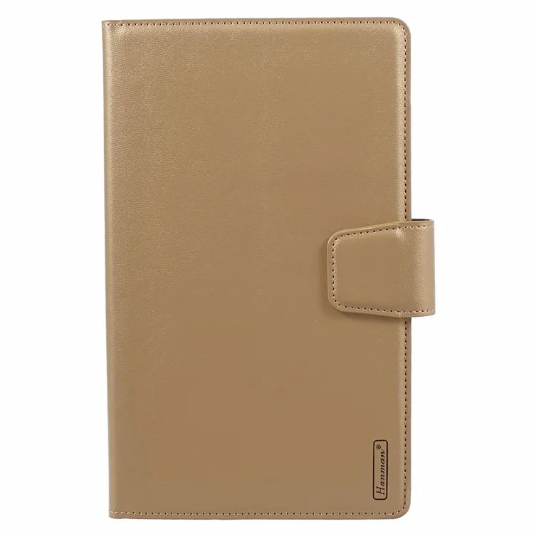 HANMAN Mill Series for Samsung Galaxy Tab A9+ Leather Case Folio Flip Tablet Wallet Cover - Champagne Gold