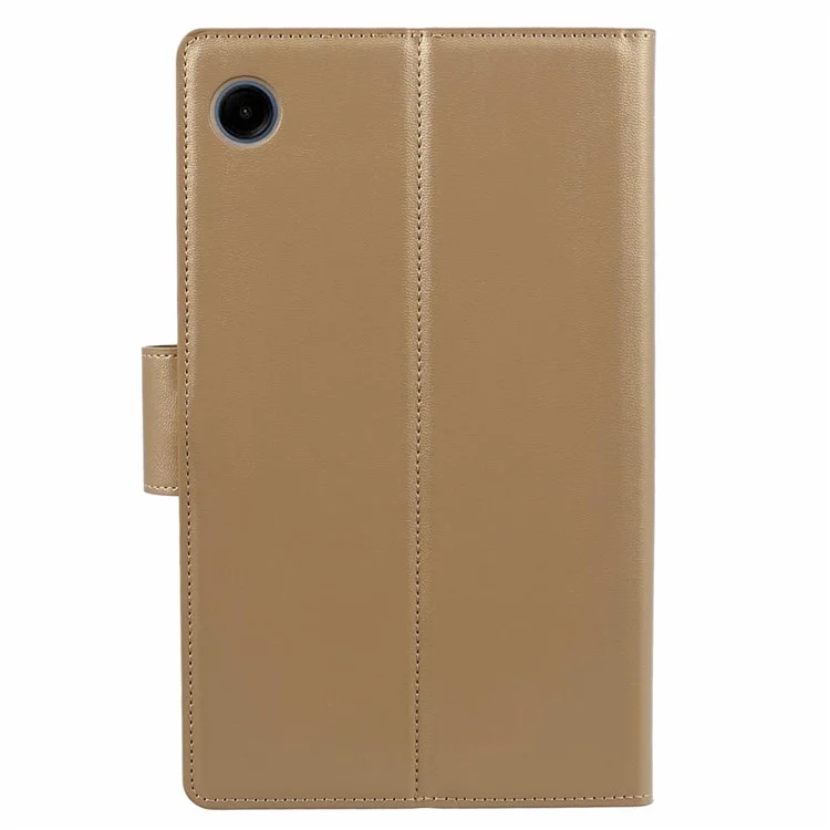 HANMAN Mill Series for Samsung Galaxy Tab A9+ Leather Case Folio Flip Tablet Wallet Cover - Champagne Gold