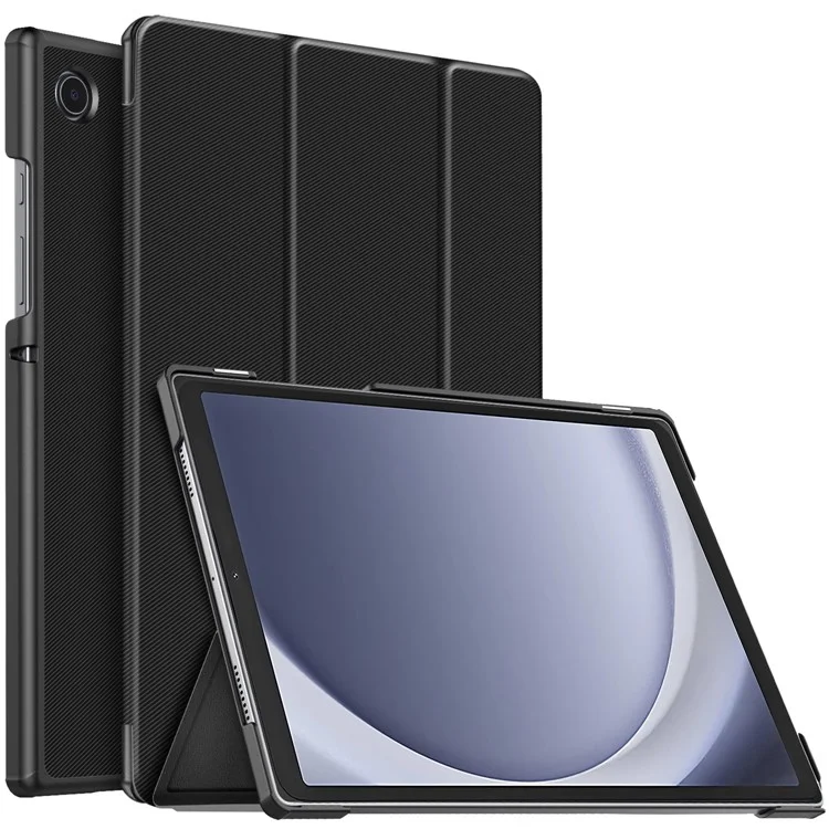 Bulk Buy Tri-Fold Stand Cover for Samsung Galaxy Tab A9 PU Leather Smart Cover (without Keyboard) - Black