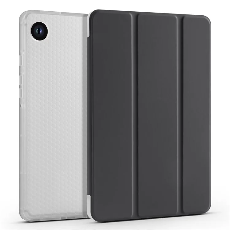 Funda para la tableta Samsung Galaxy Tab A9+ Funda de cuero trifold con ranura para lápiz - Negro