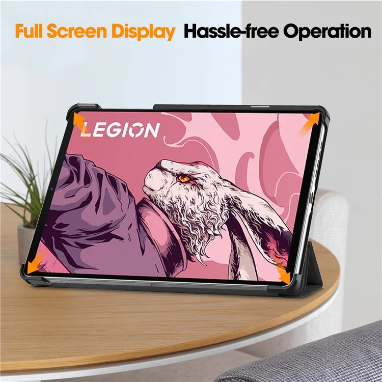 Per Lenovo Legion Y700 (2023) / Tab Gen 2 Tri-Fold Stand Leather Case Tablet Cover - Nero