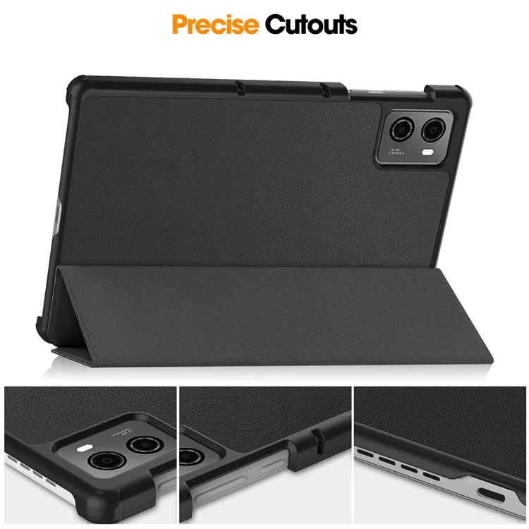 Para Lenovo Legion Y700 (2023) Tri-fold Stance Cheath Case Taple Taple - Preto