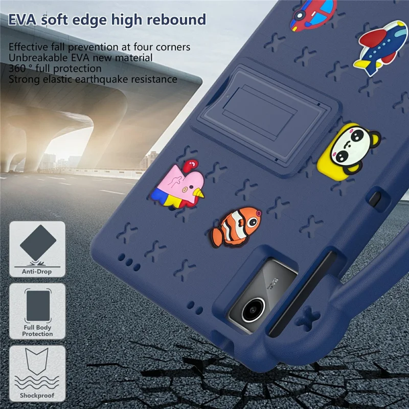 For Huawei MatePad SE 11 / Lenovo Tab M11 / Xiaoxin Pad 11 2024 / Xiaomi Redmi Pad SE Case EVA Tablet Cover - Navy Blue