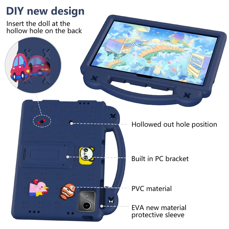 For Huawei MatePad SE 11 / Lenovo Tab M11 / Xiaoxin Pad 11 2024 / Xiaomi Redmi Pad SE Case EVA Tablet Cover - Navy Blue