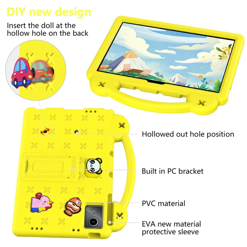 For Huawei MatePad SE 11 / Lenovo Tab M11 / Xiaoxin Pad 11 2024 / Xiaomi Redmi Pad SE Case EVA Tablet Cover - Yellow