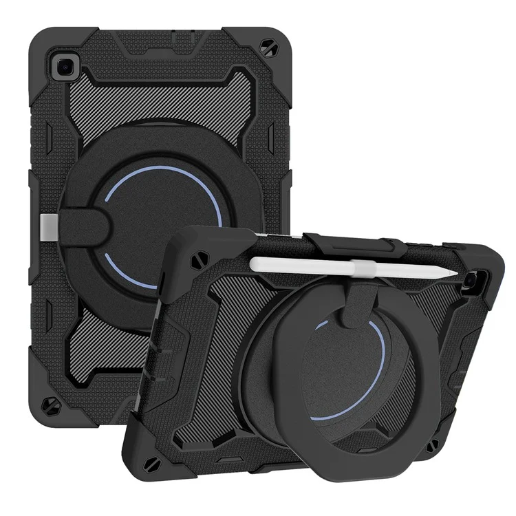 Para Samsung Galaxy Tab S6 Lite P610 / Tab S6 Lite (2022) Case Kickstand PC+Silicone Tablet Tampa - Preto