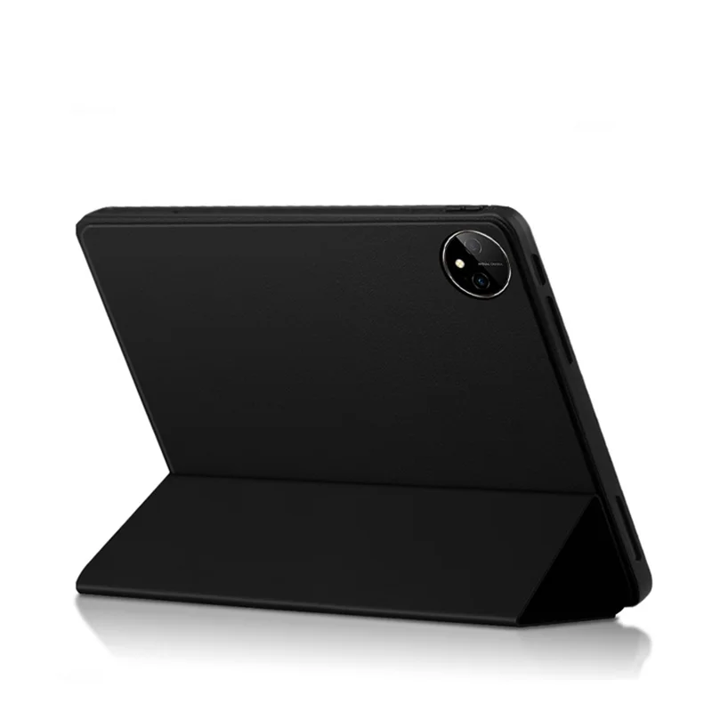 For Huawei MatePad Pro 11 (2024) PU Leather Case Auto Wake / Sleep Trifold Stand Tablet Cover - Black