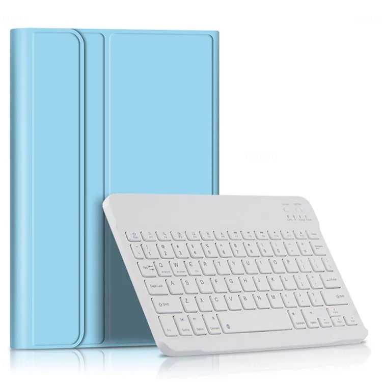 Para Huawei MatePad Pro 11 (2024) Pen Slot Leather Tablet Case com Teclado Magnético Destacável - Azul