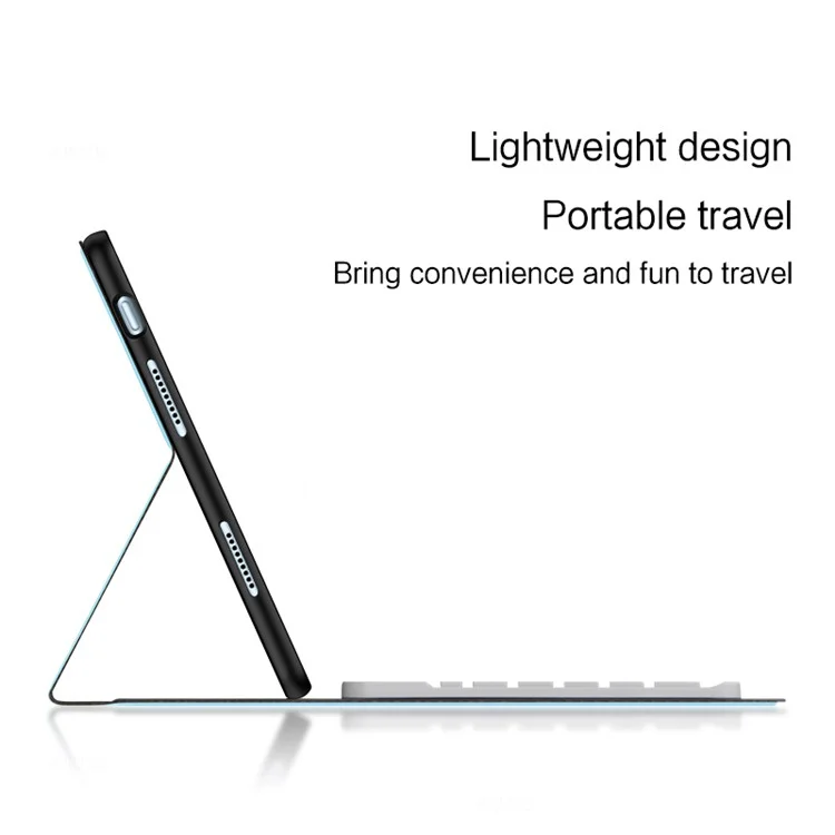 Para Huawei MatePad Pro 11 (2024) Pen Slot Leather Tablet Case com Teclado Magnético Destacável - Azul