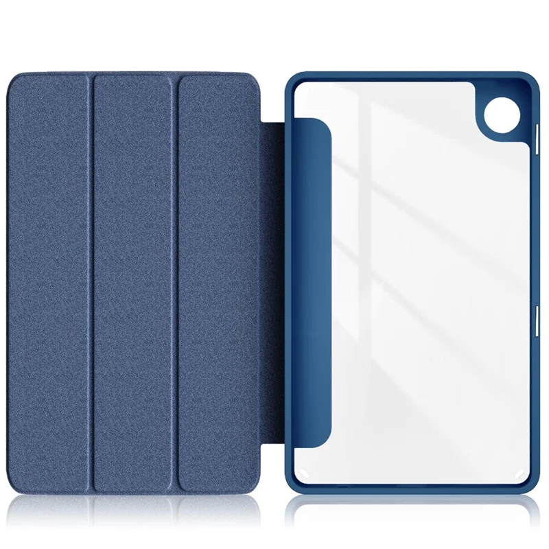 For Samsung Galaxy Tab A11 / A9 Tablet Case PU Leather+TPU+Acrylic Back Cover - Blue